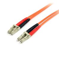 fiblclc2 StarTech.com LC to LC Duplex Multi Mode OM1 Fibre Optic Cable, 62.5/125μm, Orange, 2m