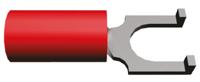 328516 TE Connectivity PLASTI-GRIP Insulated Crimp Spade Connector, 0.26mm² to 1.65mm², 22AWG to 16AWG, M5 Stud Size PVC, Red