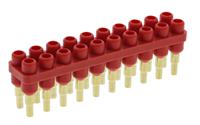 639356-22 Staubli Straight PCB Socket, 20-Contact, 2-Row, 6mm Pitch, Solder Termination