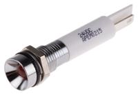 843-2470 RS PRO Orange Panel Mount Indicator, 21.6 → 26.4V dc, 8mm Mounting Hole Size, IP67