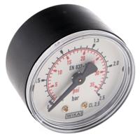 7833658 WIKA R 1/8 Analogue Pressure Gauge 2.5bar Back Entry 50mm Outside Diameter