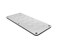 1581200 Rittal SZ Series RAL 7035 Steel Gland Plate, 220mm W, 90mm L for Use with Enclosure Type Kx