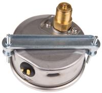 7656072 WIKA Analogue Pressure Gauge 100bar Back Entry 100mm Outside Diameter