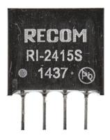 ri-2415s Recom RI DC-DC Converter, 15V dc/ 133mA Output, 21.6 → 26.4 V dc Input, 2W, Through Hole, +85°C Max Temp -40°C