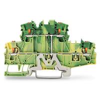 2202-2707 WAGO  TOPJOB S Series Green, Yellow, 2.5mm², 2-Level, Push In Termination, ATEX, CSA, IECEx