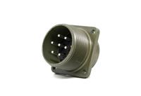 ms3102e18-10p Amphenol Industrial, MS-E 4 Way MIL Spec Circular Connector Plug, Pin Contacts,Shell Size 18, Quick Coupling Threaded,