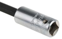 01050005 STAHLWILLE 1/4 in Drive Bit Socket, Hex Bit, 5mm, 55 mm Overall Length