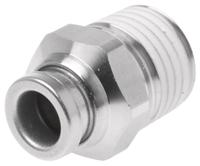 kqg2h06-02s SMC KQG2 Series Straight Threaded Adaptor, R 1/4 Male to Push In 6 mm, Threaded-to-Tube Connection Style