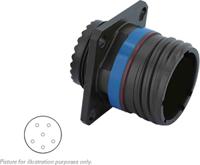 8d009z35pn Souriau Sunbank by Eaton, 8D, Copper Alloy 6 Way Panel Mount MIL Spec Circular Connector Receptacle, Pin Contacts,Shell
