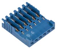 281786-6 TE Connectivity, AMPMODU HE14 Female Connector Housing, 2.54mm Pitch, 6 Way, 1 Row