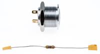 175-8453 RS PRO Illuminated Push Button Switch, Momentary, Panel Mount, 16mm Cutout, SPST, White LED, 36V dc, IP67
