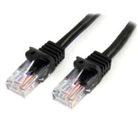 45pat3mbk StarTech.com, 3m Cat5e, Black RJ45 to Male RJ45 Male, U/UTP Unshielded, Terminated PVC Sheath