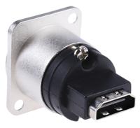 124-6388 RS PRO 2 Way Female Feedthrough HDMI Connector