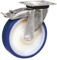 36447-fr LAG Braked Swivel Castor Wheel, 200kg Capacity, 125mm Wheel