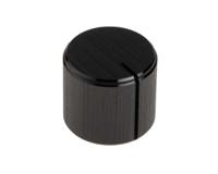 498-845 RS PRO 16mm Black Potentiometer Knob for 6.4mm Shaft Splined