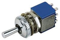 106392103 APEM Toggle Switch, Panel Mount, On-Off-On, SPDT, Solder Terminal