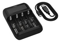 1001-0122 Ansmann  Battery Charger For LiFePO4, Lithium-Ion, NiMH AA, AAA, C 4 Cell 3 x 650mA with Worldwide plug