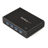 st4300usb3eu StarTech.com 4 Port USB 3.0 USB A USB 3.0 Hub, External Power Adapter Powered, 3.7 x 2.7 x 0.9in