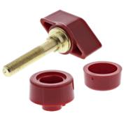 pol-631-rt Schutzinger 4mm Red Terminal Post, 1kV, 63A, M6 x 0.75 Thread