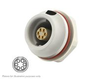 jmxhh1g06fsudsu Souriau Sunbank by Eaton Circular Connector, 6 Contacts, Front, Standard Connector, Socket, Female, IP68, JMX Series