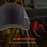 23374 Ergodyne Black Standard Peak Bump Cap, Foam Protective Material
