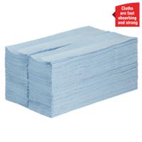 8370 Kimberly Clark WypAll® X60 General Clean™  Blue Cloths for Industrial Cleaning, Dry Use, Box of 200, 418 x 283mm,