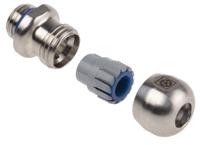 53806720 Lapp SKINTOP Series Metallic Stainless Steel Cable Gland, M12 Thread, 4mm min., 7mm max., IP68, IP69