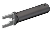 230480-21 Staubli Insulated Crimp Spade Connector, Black
