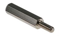 221-162 RS PRO Standoff, M3 x M3 Thread, 20mm Body, Brass, Male/Female, 8mm Stud