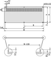 20848-636 nVent SCHROFF Grey Aluminium Back Plane, 3U, 84HP, Ventilated, 426.28 x 128.4mm