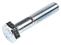279-537 RS PRO Bright Zinc Plated Steel, Hex Bolt, M6 x 30mm