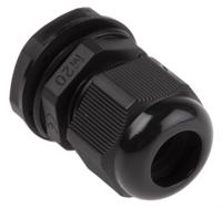 ngm20s-blk HellermannTyton NGM Series Black Nylon Cable Gland, M20 Thread, 6mm min., 12mm max., IP68