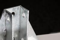 176-6926 RS PRO Hot Dipped Galvanised Base Plate, 215 x 40 x 152mm