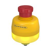 ssa-eb1plyr-12ecq8 Banner SSA-EB Series Twist Release Illuminated Emergency Stop Push Button, Surface Mount, 80mm Cutout, 2NO + 2NC, IP65