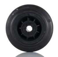 pvr160-20lm58 Tente Black Rubber Ageing Resistant Trolley Wheel, 135kg
