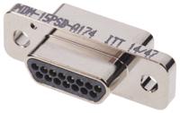 mdm-15psb-a174 ITT Cannon MDM 15 Way Panel Mount D-sub Connector Plug, 1.27mm Pitch
