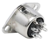 491-116 RS PRO 6 Pole Din Socket, 1A, 100 V ac, Push Lock, Female, Chassis Mount