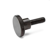 gn29737 Ganter GN.29737 Black Stainless Steel Knurled Clamping Knob, M8, Threaded Stud