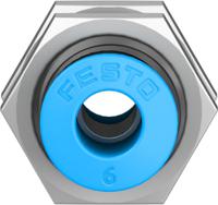 qss-6 Festo QSS Series Bulkhead Tube-to-Tube Adaptor, Push In 6 mm to Push In 6 mm, Tube-to-Tube Connection Style, 153158