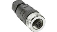 rkcq-47 Lumberg Automation Socket, 4 Contacts, Cable, M12 Connector, Plug, Female, IP67, M12 Lumberg Series
