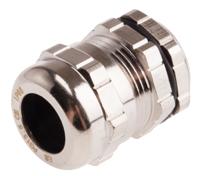 835-4099 RS PRO Metallic Nickel Plated Brass Cable Gland, PG13.5 Thread, 6mm min., 12mm max., IP68