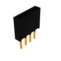 ssw-104-02-g-s Samtec SSW Series Straight Through Hole Mount PCB Socket, 4-Contact, 1-Row, 2.54mm Pitch, Solder Termination
