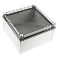 cab-pcq-303017-t-cabinet Fibox CAB PCQ Series Polycarbonate Wall Box, IP66, IP67, Viewing Window, 172 mm x 298 mm x 298mm