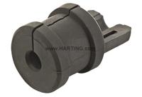 09000005358 HARTING Han Black Thermoplastic Cable Grommet for 10 → 11mm Cable Dia.
