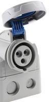 5-553-54 Legrand P17 Tempra Pro Series, IP66, IP67 Blue Surface Mount 2P+E Industrial Power Socket, Rated At 16A