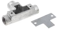 763-9223 RS PRO Inspection Tee, Conduit Fitting, 20mm Nominal Size, Steel, Silver