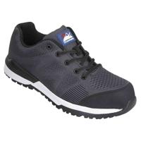 4314bk080 Himalayan 4314 Unisex Black Non Metallic Toe Capped Safety Trainers, UK 8, EU 42