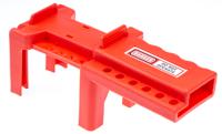818-8048 RS PRO Red 6-Lock Polyurethane Ball Valve Lockout, 7.5mm Shackle, 90mm Attachment