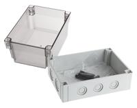pcm-150125-t-enclosure Fibox Grey Polycarbonate Enclosure, IP66, IP67, Clear Lid, 180 x 130 x 125mm