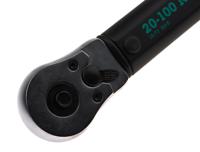 075611 Wera B2 Click Torque Wrench, 20 → 100Nm, 3/8 in Drive, Square Drive - RS Calibrated